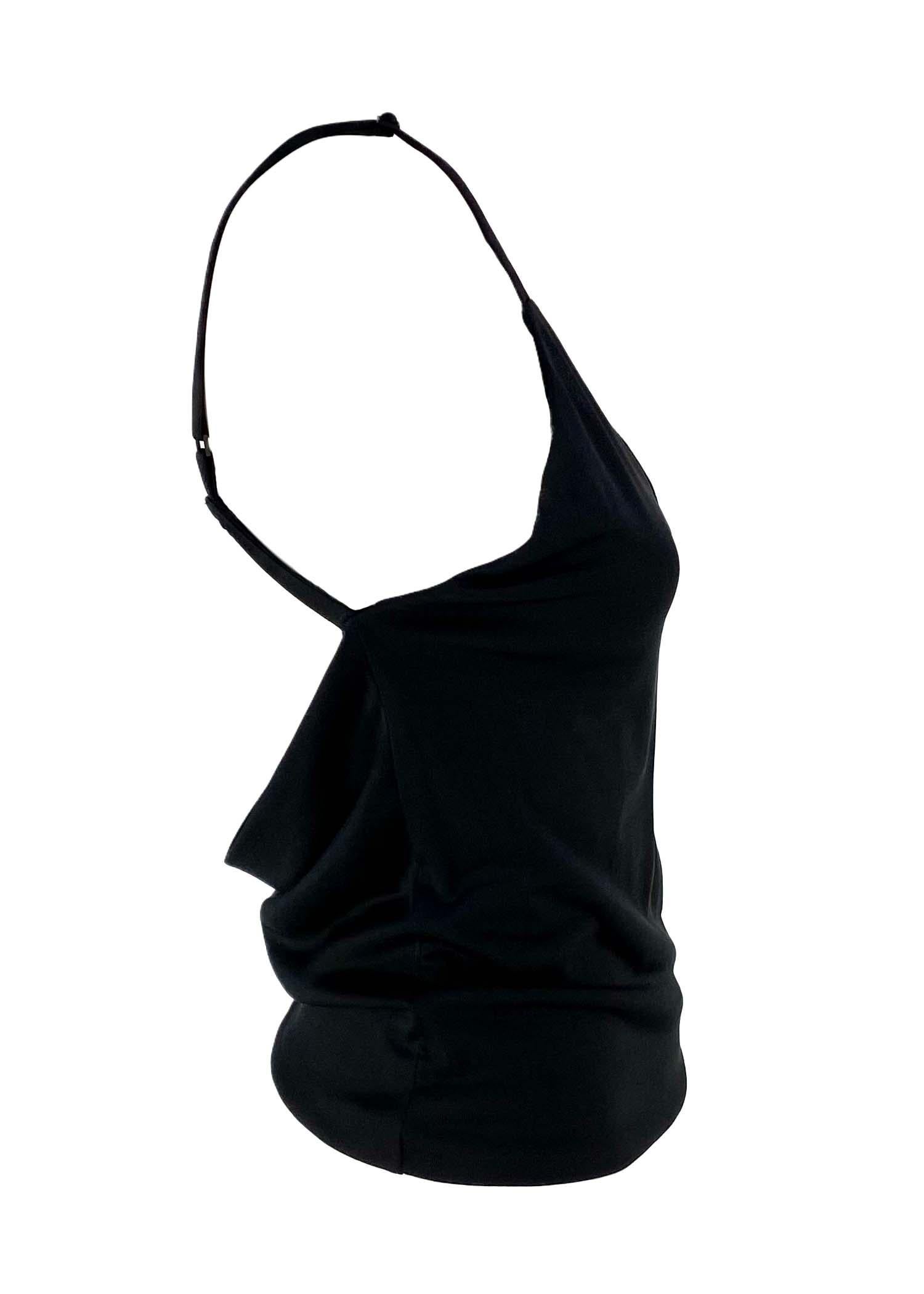 S/S 2001 Gucci by Tom Ford Backless Bra Strap Black Top For Sale at 1stDibs