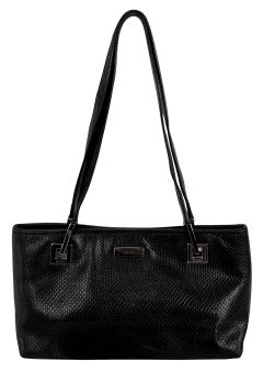 S/S 2001 Gucci by Tom Ford Black Karung Leather Mini Rectangular Tote Bag