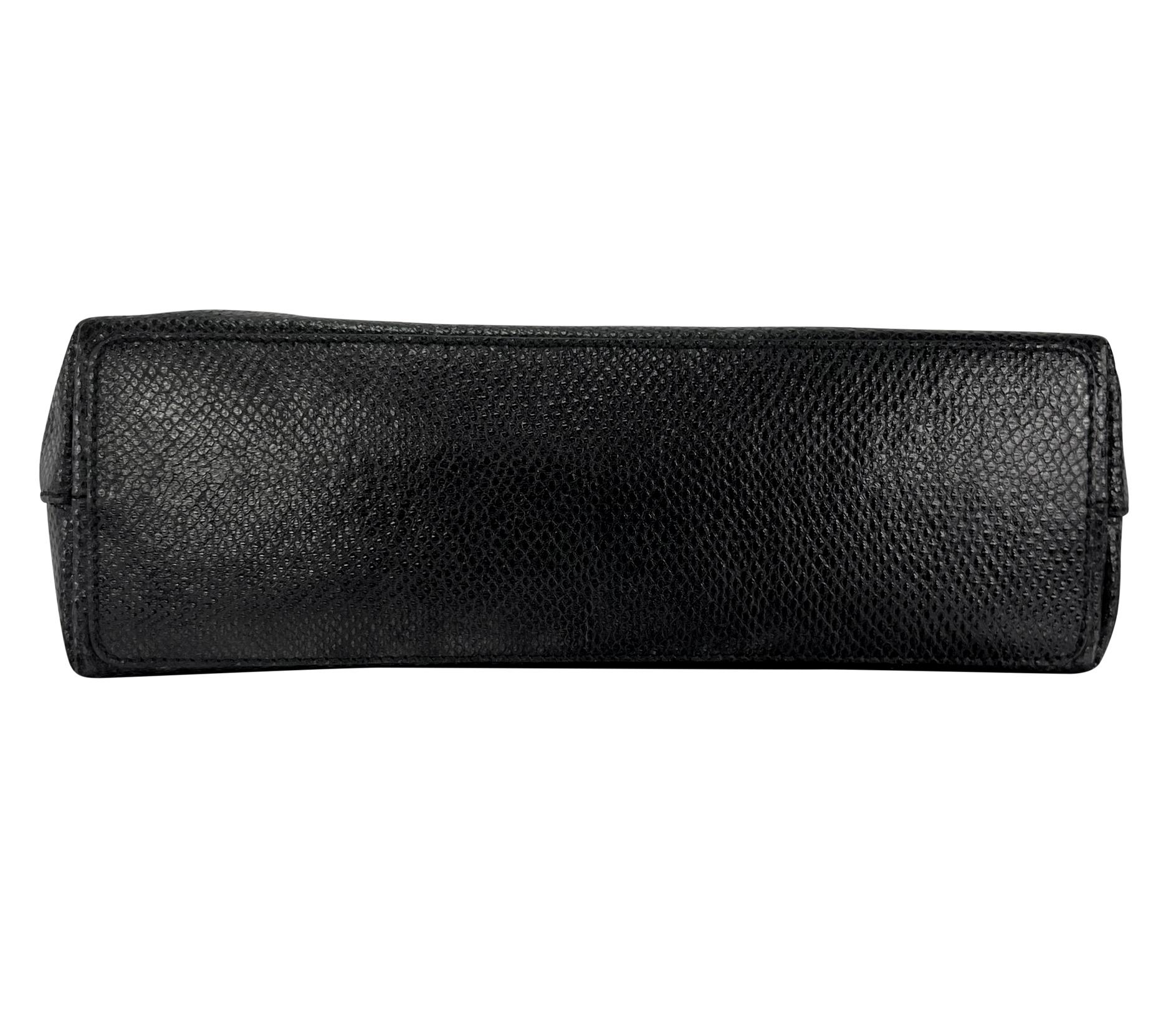 S/S 2001 Gucci by Tom Ford Black Karung Leather Mini Rectangular Tote Bag 4