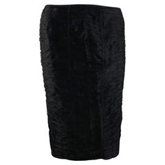 S/S 2001 Gucci by Tom Ford Jupe en soie froncée noire