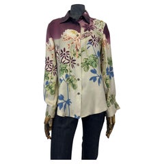 Gucci par Tom Ford chemise en soie chrysanthème, P/E 2001