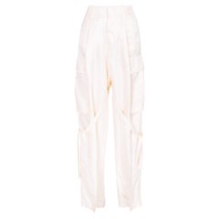 S/S 2001 Gucci by Tom Ford Ecru Silk Cargo Pants