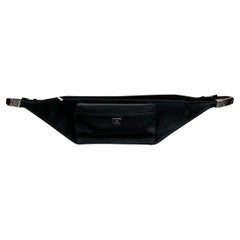 S/S 2001 Gucci by Tom Ford Mini Black Silk Satin Waist Bag 