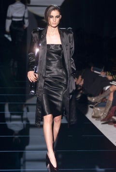 S/S 2001 Gucci by Tom Ford Navy Satin Trench Coat