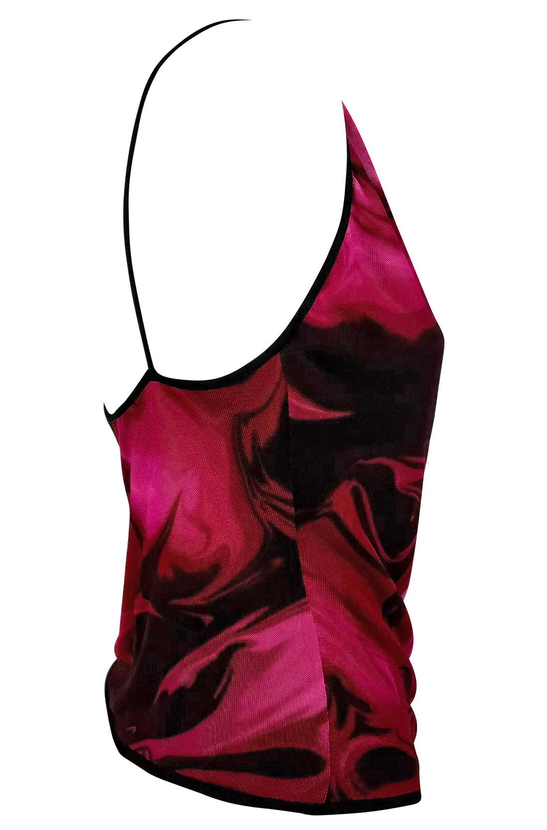 S/S 2001 Gucci by Tom Ford Print Liquid Logo Camiseta sin espalda en venta 1