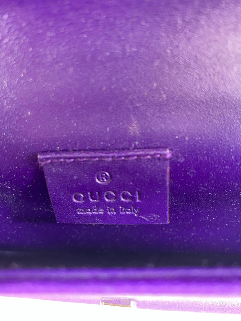 S/S 2001 Gucci by Tom Ford Purple Silk Satin Waist & Shoulder Bag Runway For Sale 5