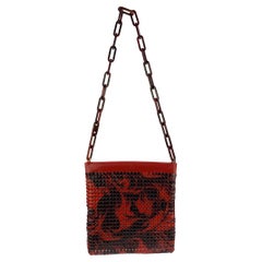 S/S 2001 Gucci By Tom Ford Red Abstract Lava Metal Chainmail Bag