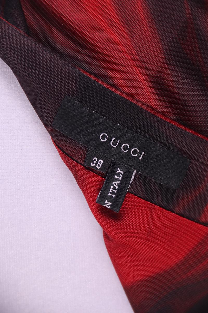 Women's S/S 2001 Gucci by Tom Ford Red Liquid Magma Print Skirt For Sale
