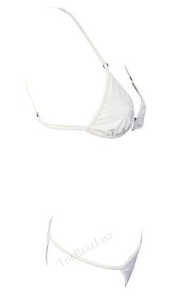 S/S 2001 Gucci by Tom Ford White Bikini Two-Piece Swimsuit Set
