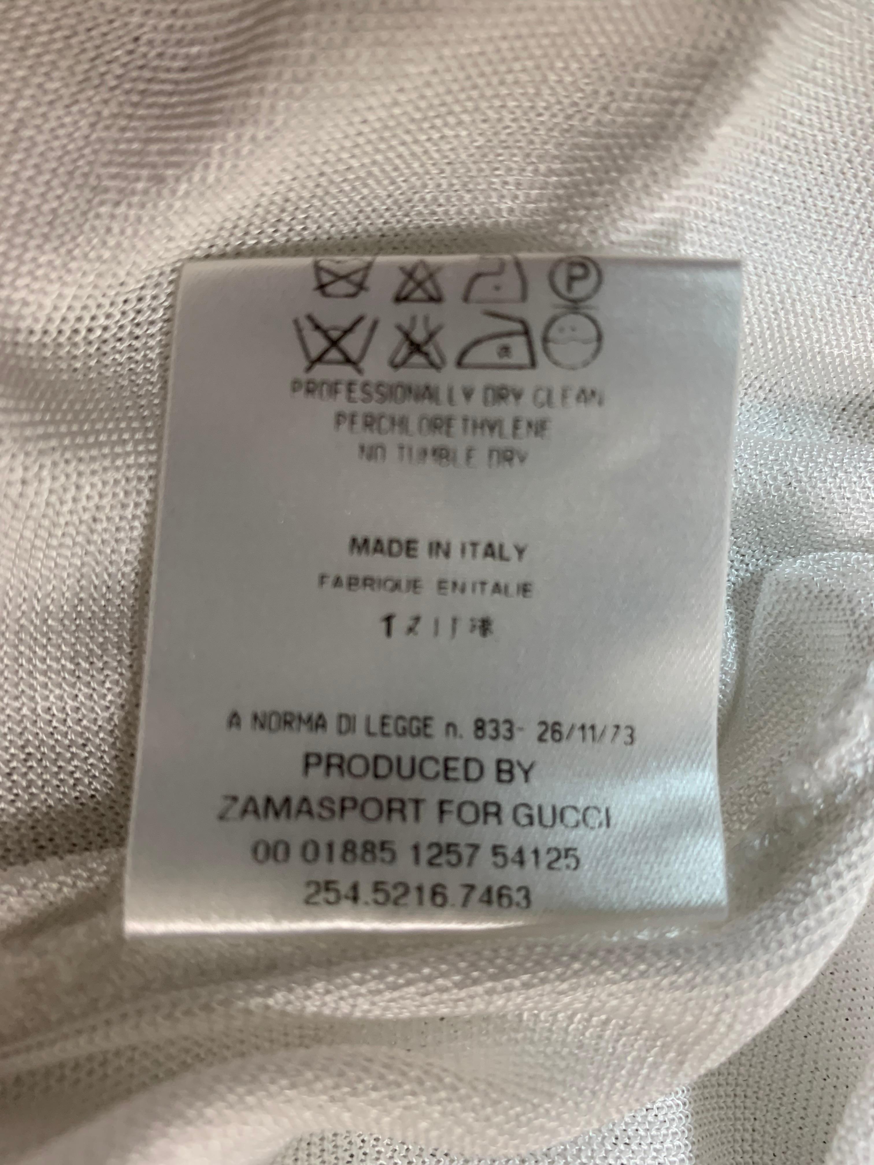 S/S 2001 Gucci Tom Ford Sheer White Jersey Plunging Back Micro Mini Dress In Good Condition In Yukon, OK