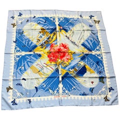 S/S 2001 Hermes "Varangues" by Dimitri Rybalchenko Silk Scarf 36x36 w/box