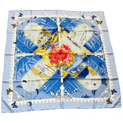 S/S 2001 Hermes "Varangues" by Dimitri Rybalchenko Silk Scarf 36x36 w/box