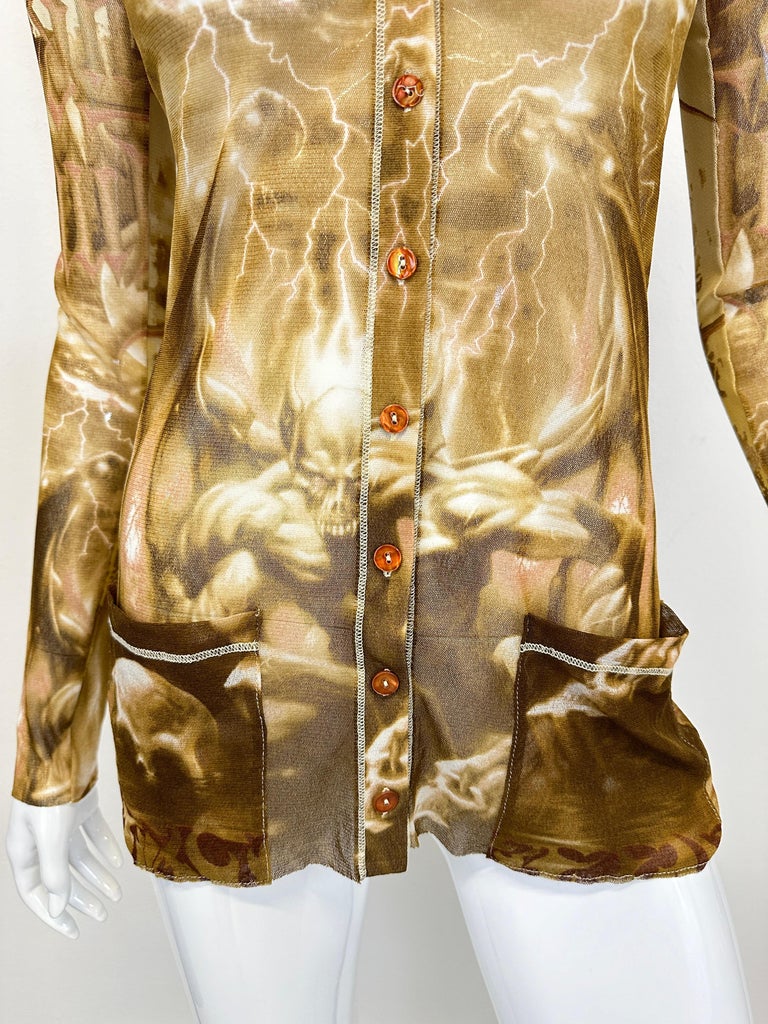S/S 2001 Jean Paul Gaultier satan demon devil sheer mesh S/S 2001 Jean Paul Gaultier satan demon devil sheer mesh
