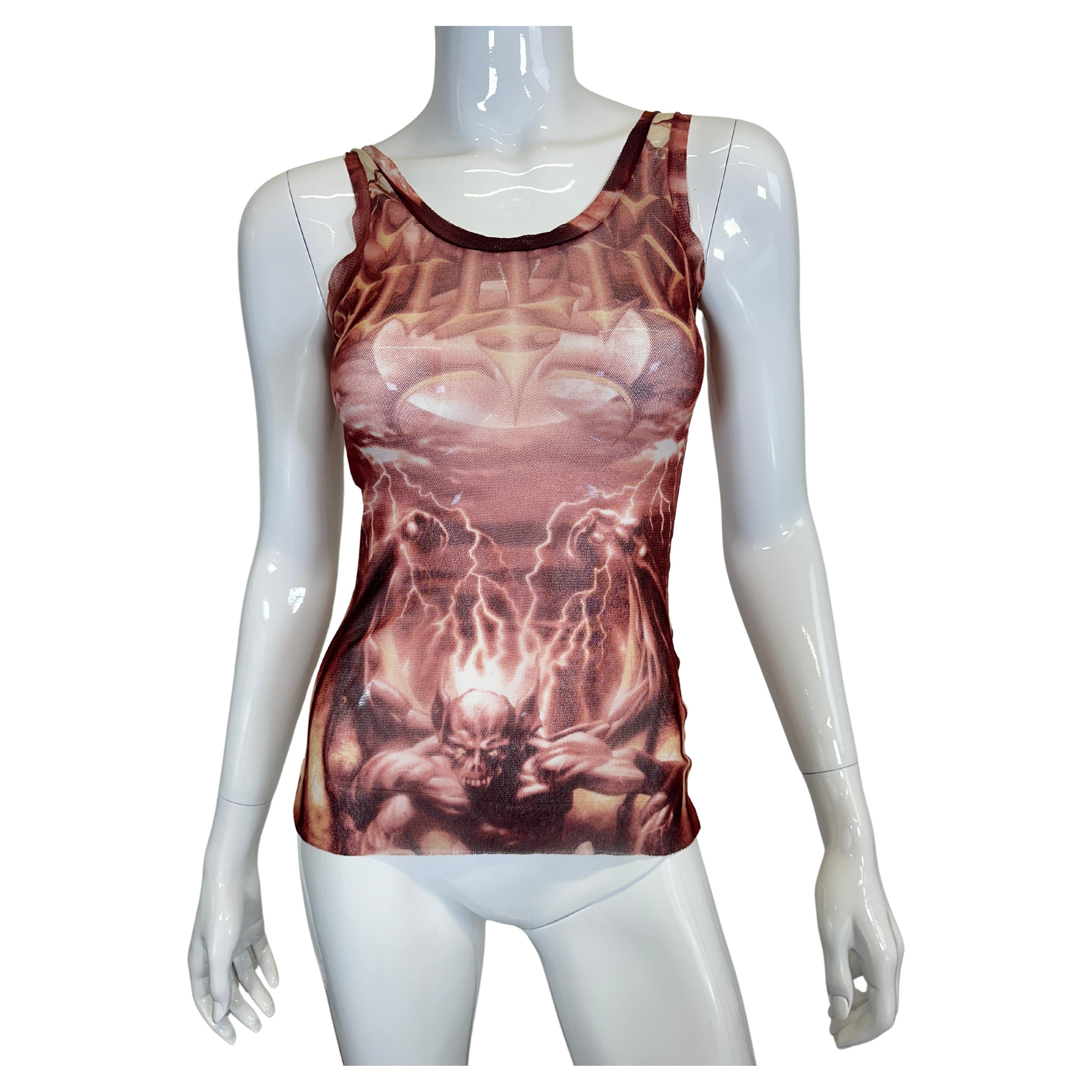 S/S 2001 Jean Paul Gaultier satan demon devil sheer mesh S/S 2001 Jean Paul Gaultier satan demon devil sheer mesh