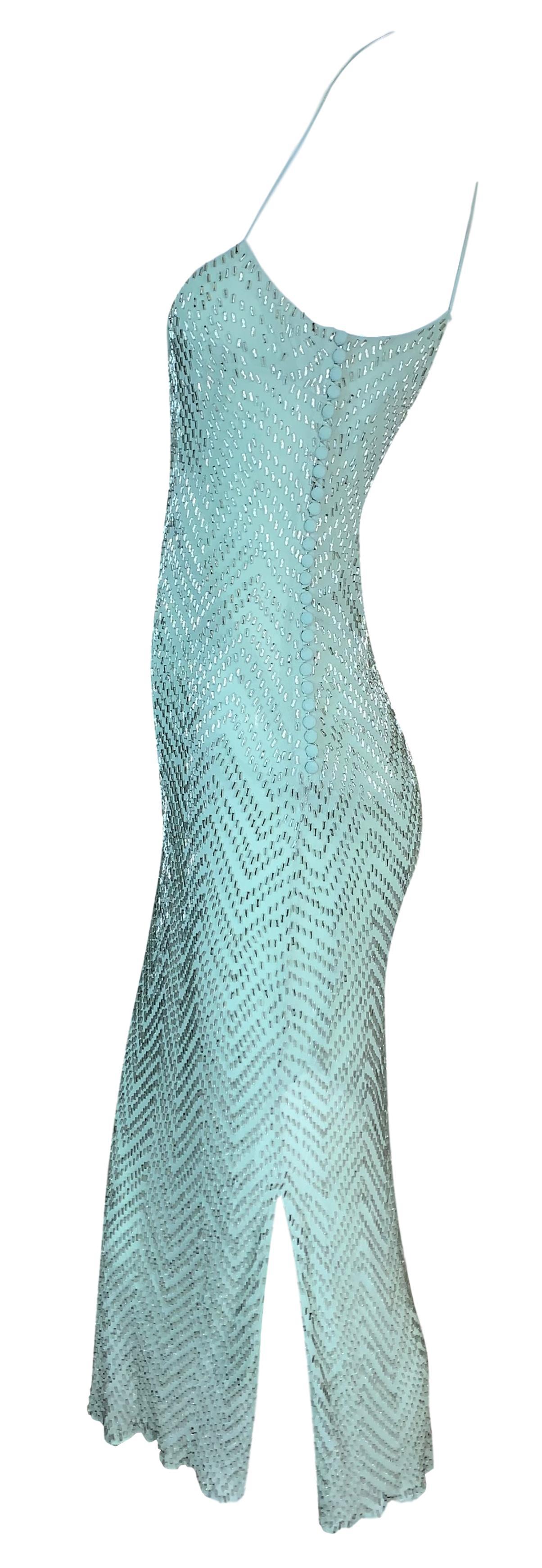 DESIGNER: S/S 2001 John Galliano

Please contact for more information and/or photos.

CONDITION: Good- no holes or stains- may have a missing bead or two- we looked and did not see any but its possible we missed 1 or 2. 

FABRIC: Silk

COUNTRY MADE: