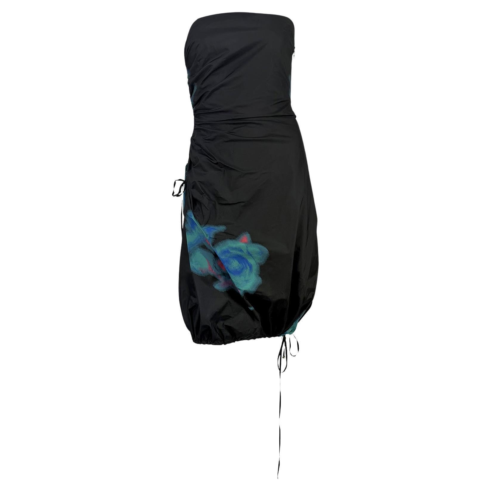 S/S 2001 Louis Vuitton by Marc Jacobs Runway Silk Taffeta Strapless Black Dress For Sale