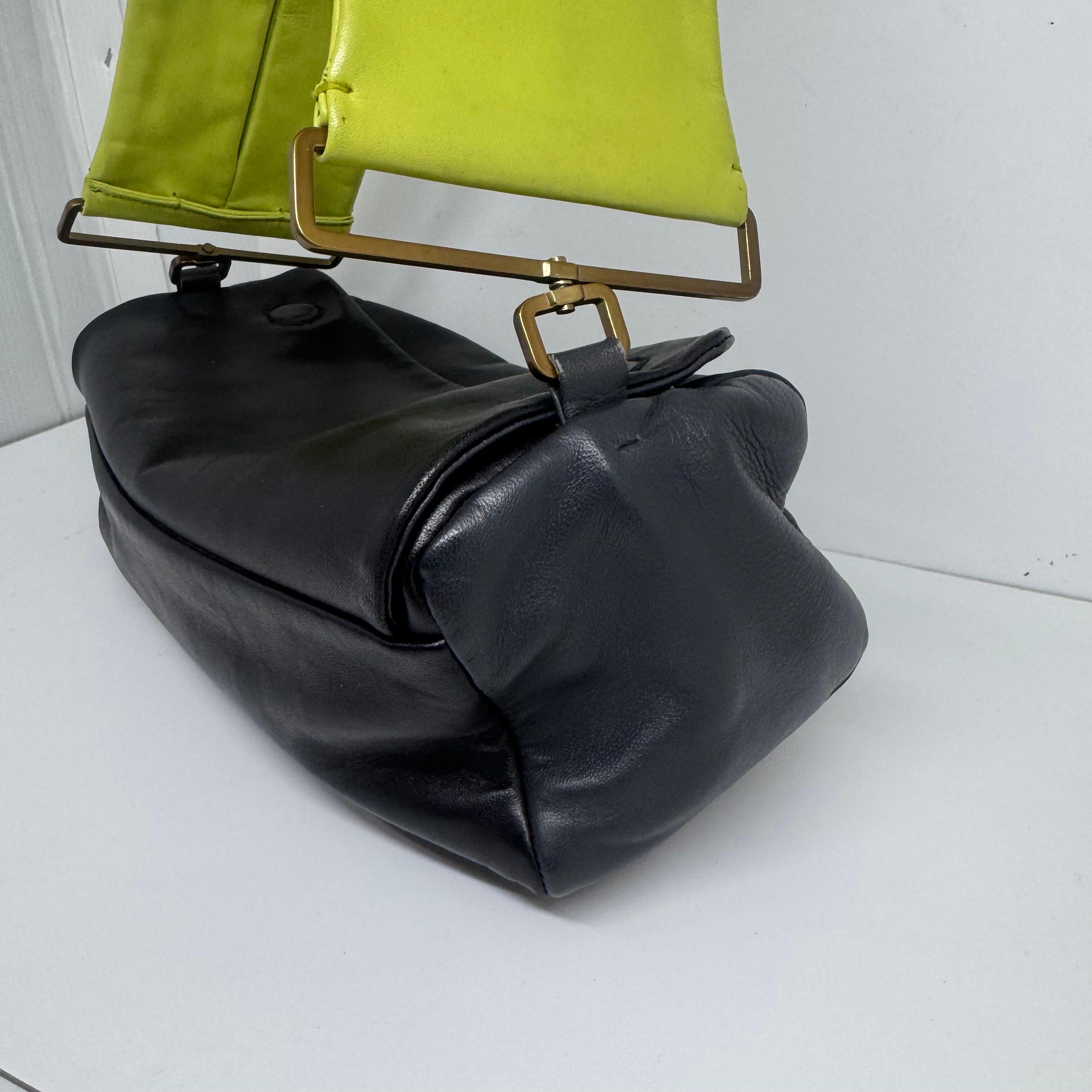 S/S 2001 Prada Black Wide Strap Rectangle Bag For Sale 9