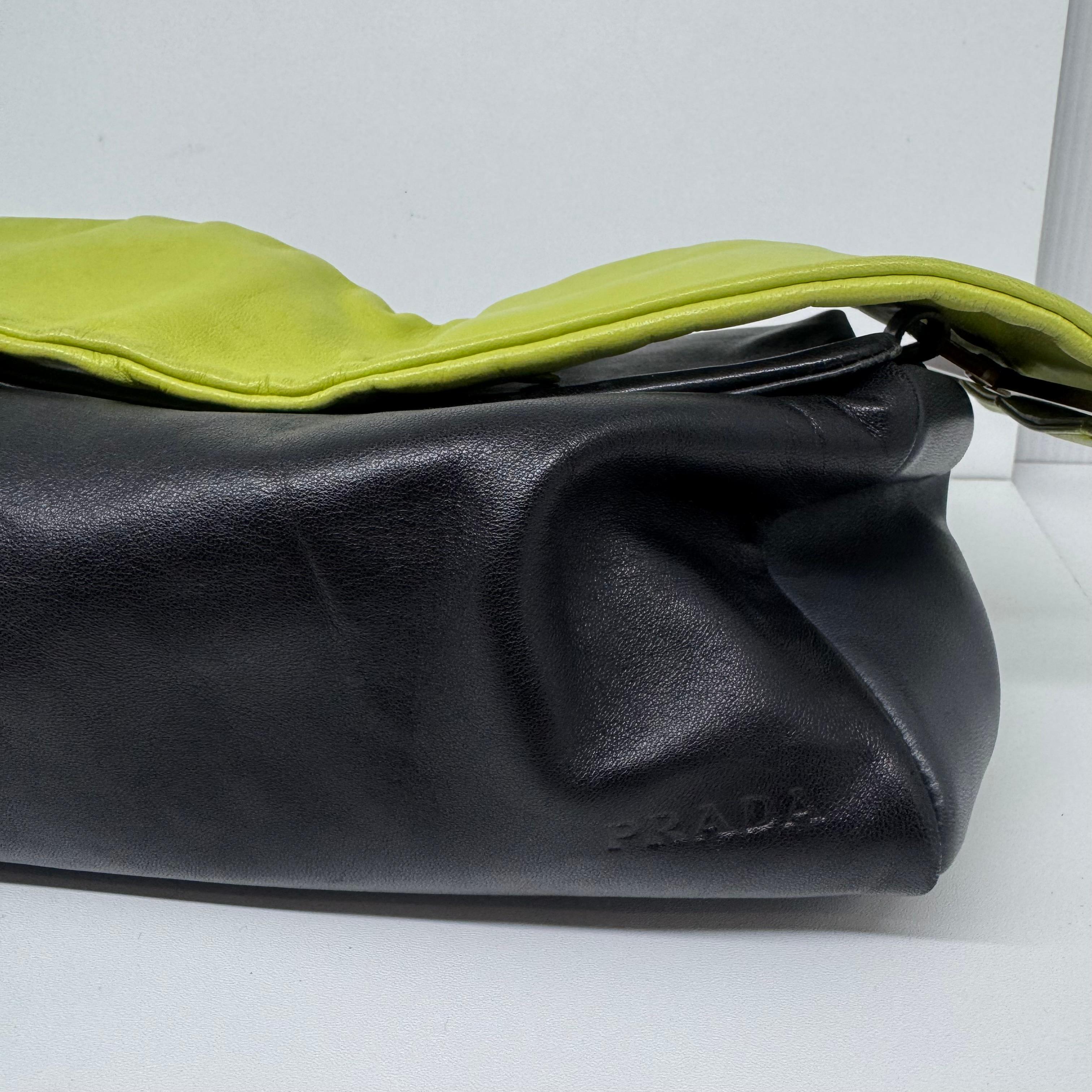 S/S 2001 Prada Black Wide Strap Rectangle Bag For Sale 14