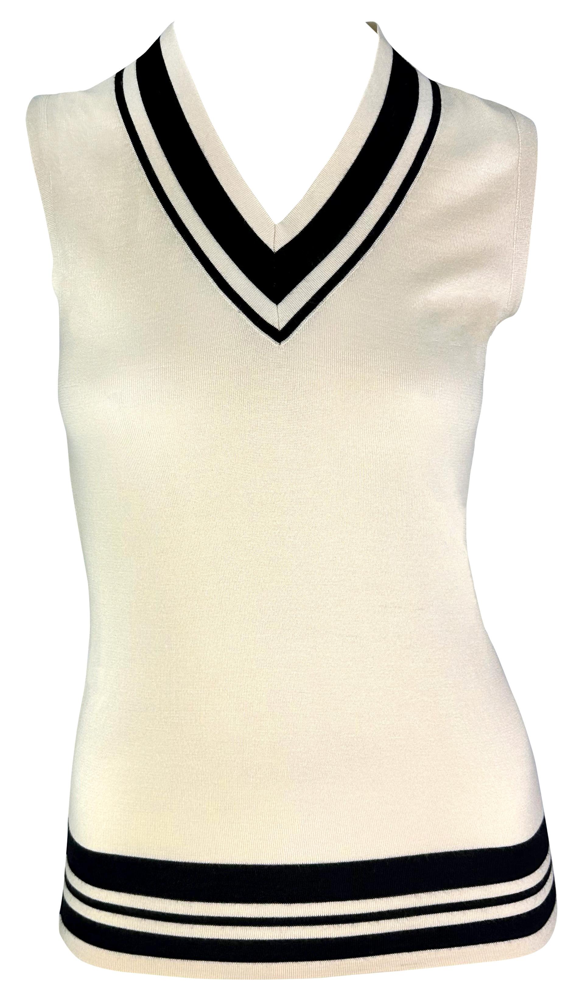 S/S 2001 Ralph Lauren Off-White Striped Cashmere Silk Knit Cardigan Sweater Set For Sale 1