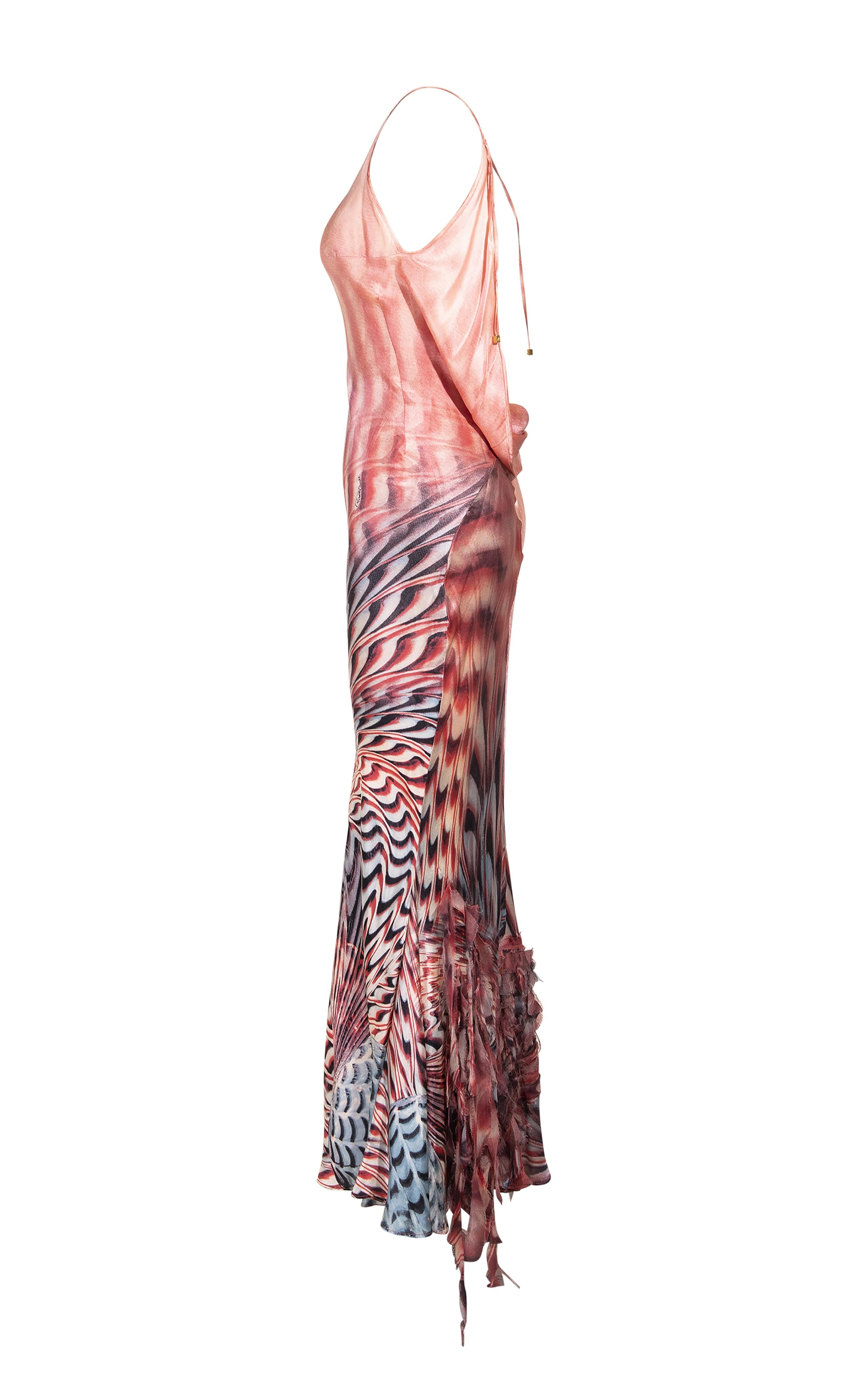 S/S 2001 Roberto Cavalli Psychedelic Silk Slip Gown In Good Condition In North Hollywood, CA