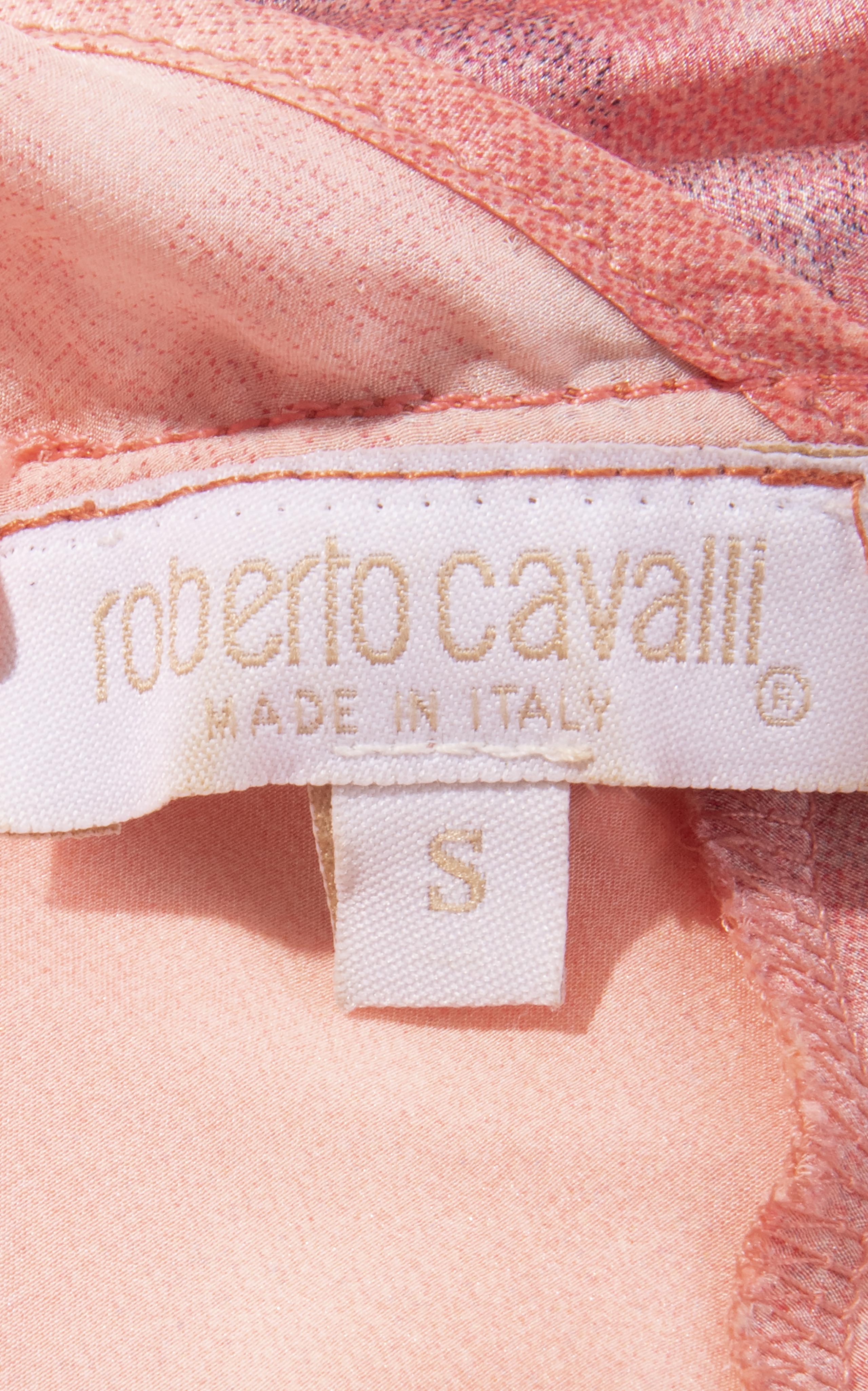 S/S 2001 Roberto Cavalli Psychedelic Silk Slip Gown 2