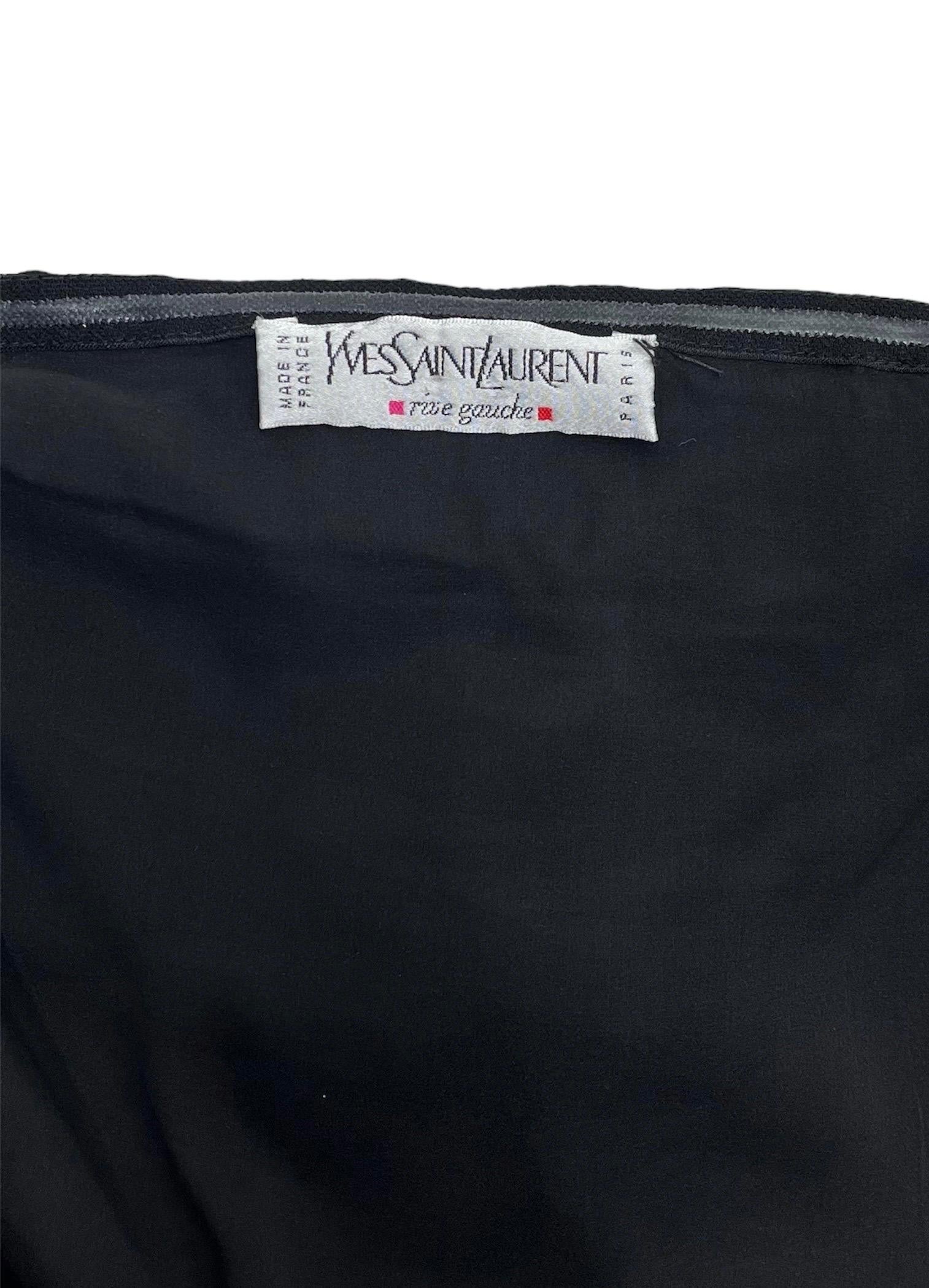 Women's S/S 2001 Vintage Tom Ford for Yves Saint Laurent black silk dress For Sale