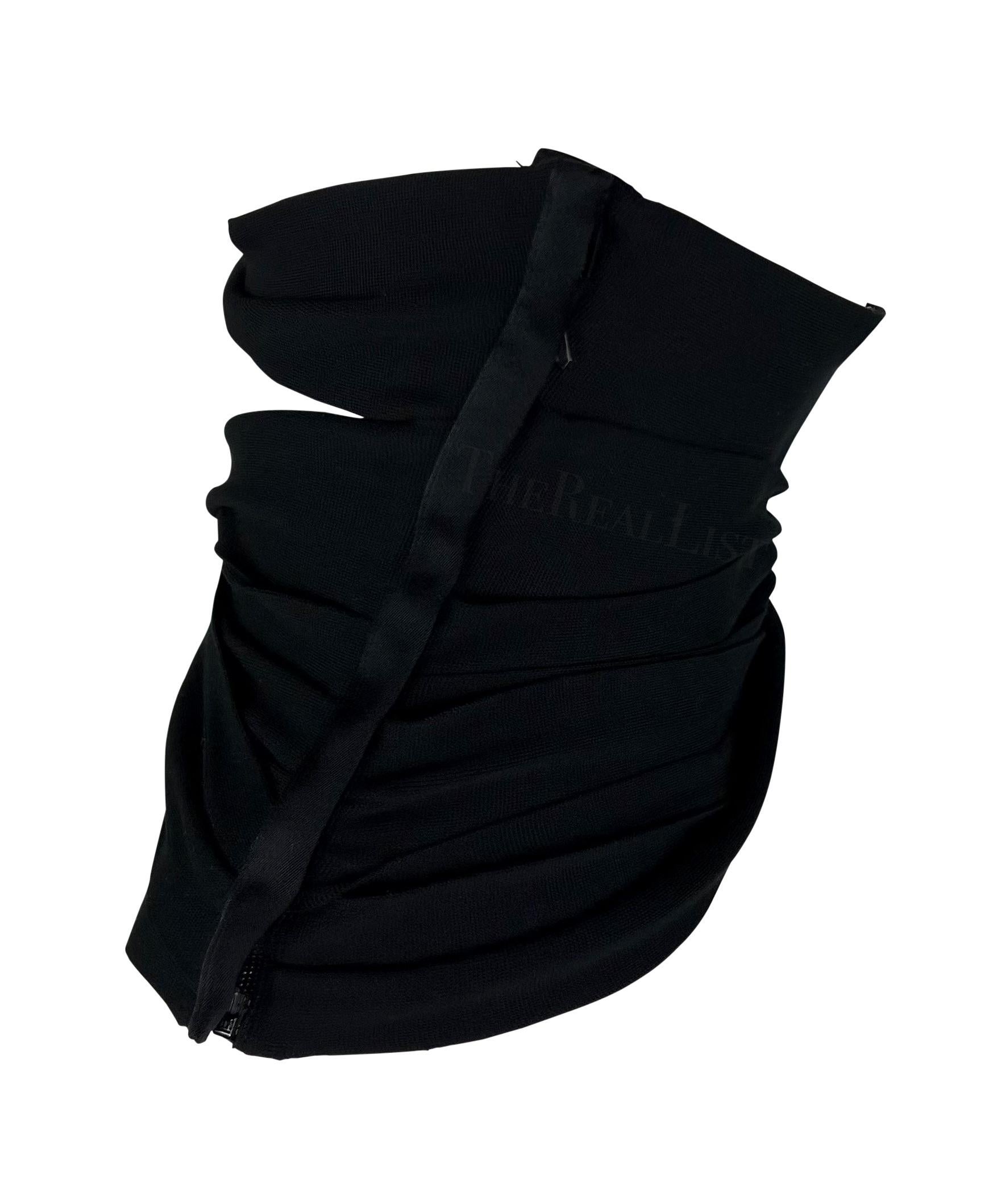 S/S 2001 Yves Saint Laurent by Tom Ford Black Bandage Corset Waist Belt Top For Sale 6