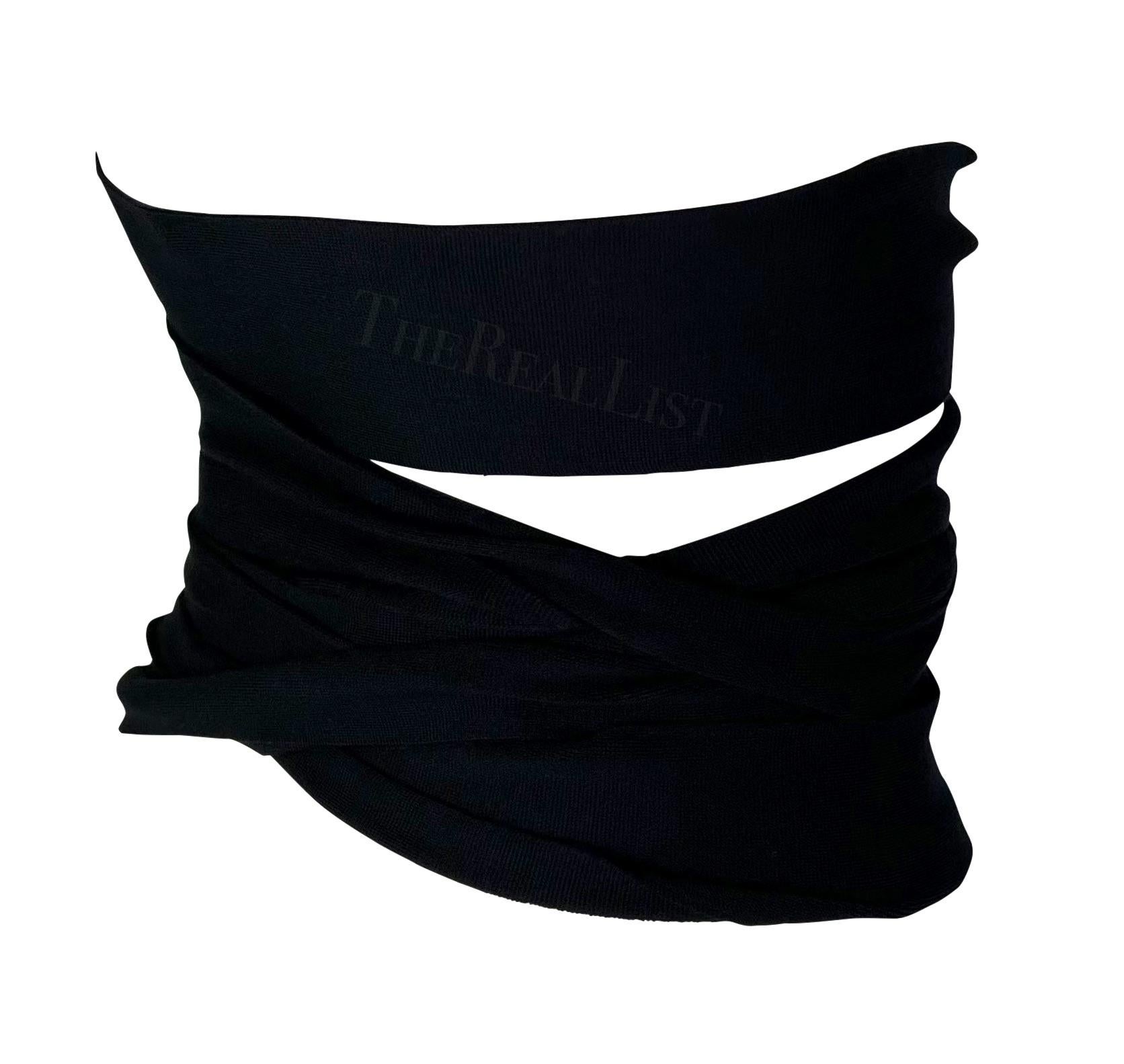 S/S 2001 Yves Saint Laurent by Tom Ford Black Bandage Corset Waist Belt Top For Sale 3