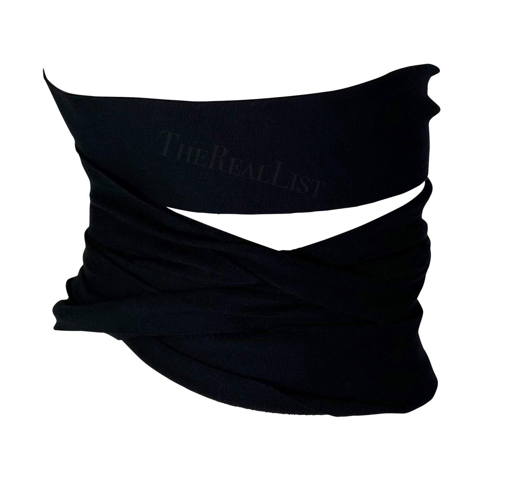 S/S 2001 Yves Saint Laurent by Tom Ford Black Bandage Corset Waist Belt Top For Sale 4