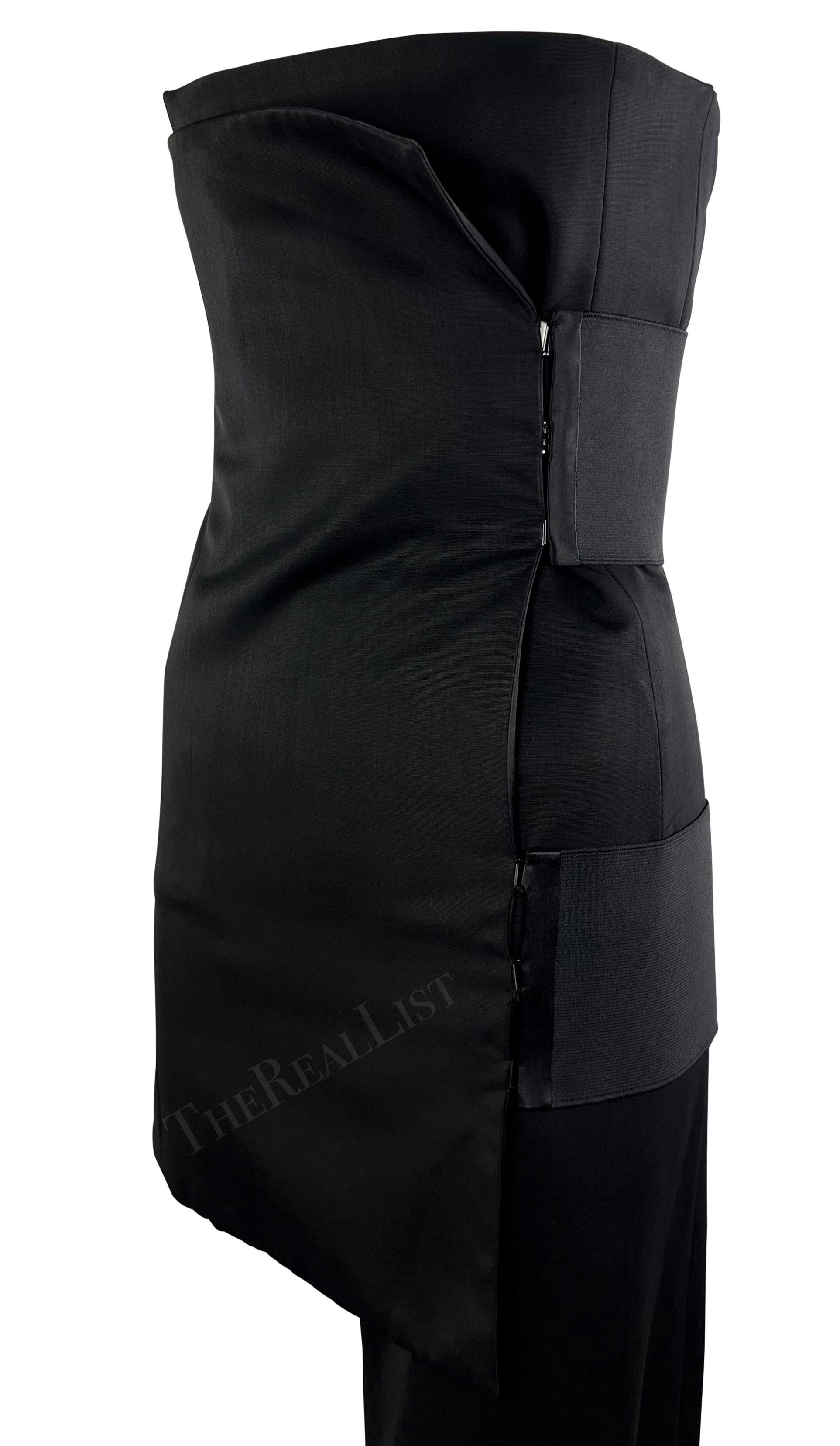 F/S 2001 Yves Saint Laurent by Tom Ford Laufsteg Asymmetrisches Bandage-Minikleid im Angebot 1