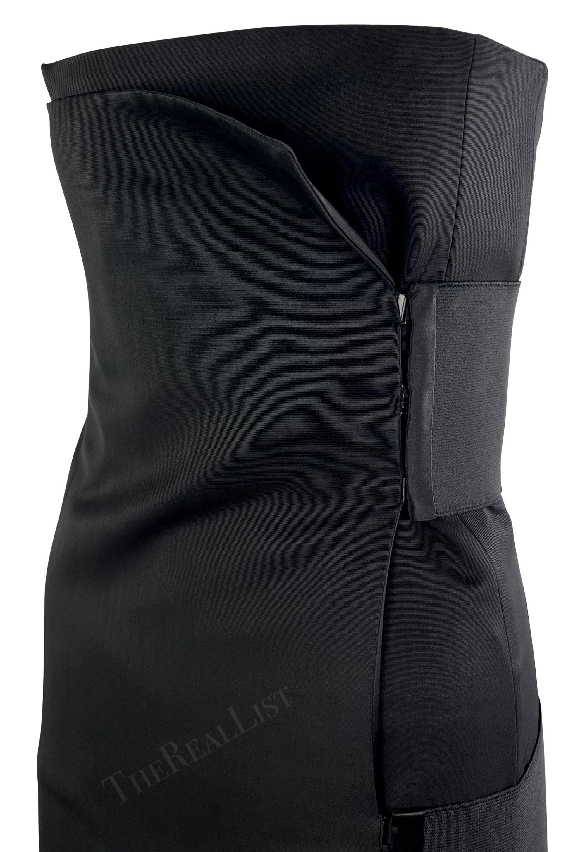 F/S 2001 Yves Saint Laurent by Tom Ford Laufsteg Asymmetrisches Bandage-Minikleid im Angebot 2