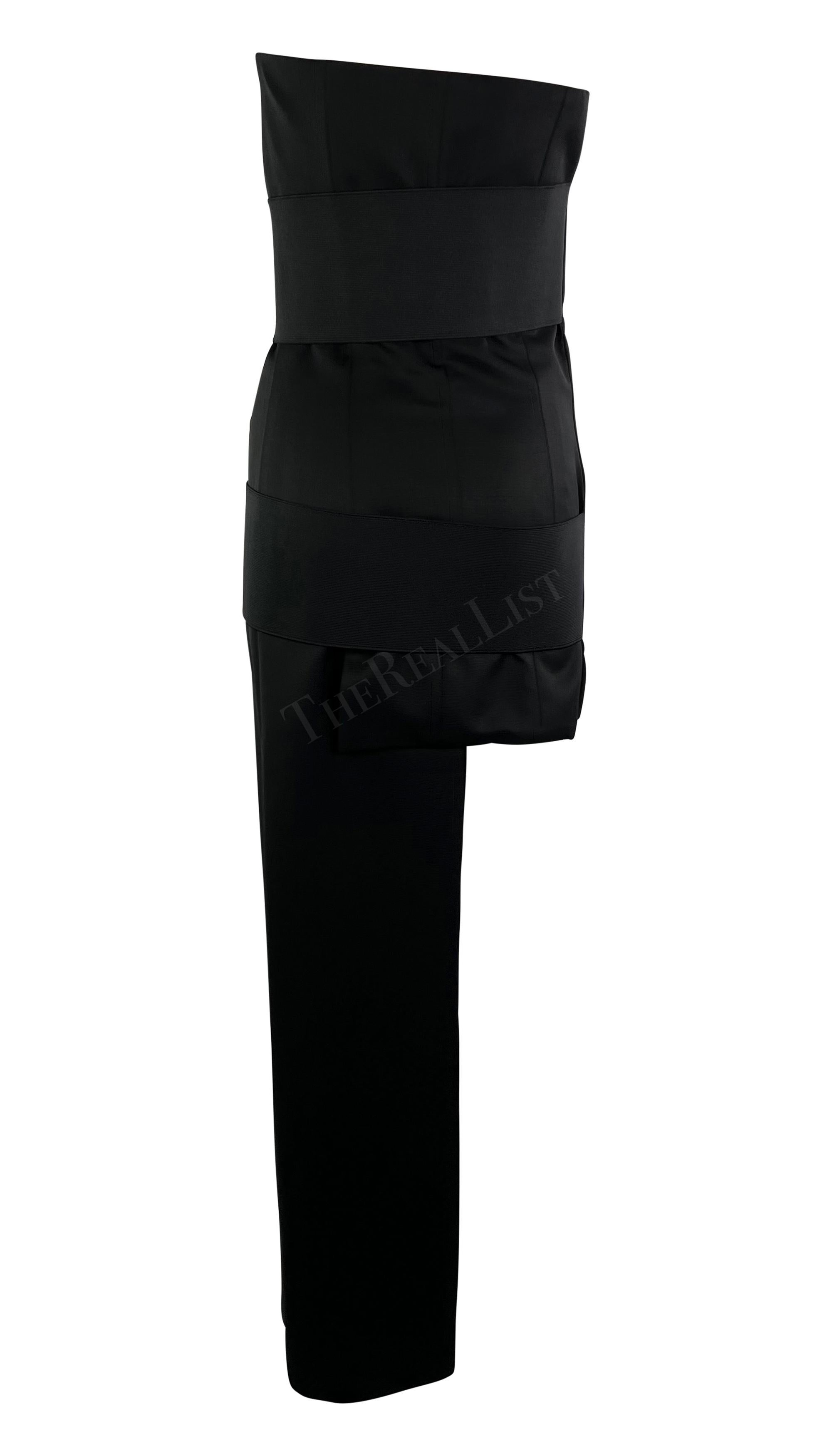 F/S 2001 Yves Saint Laurent by Tom Ford Laufsteg Asymmetrisches Bandage-Minikleid im Angebot 4