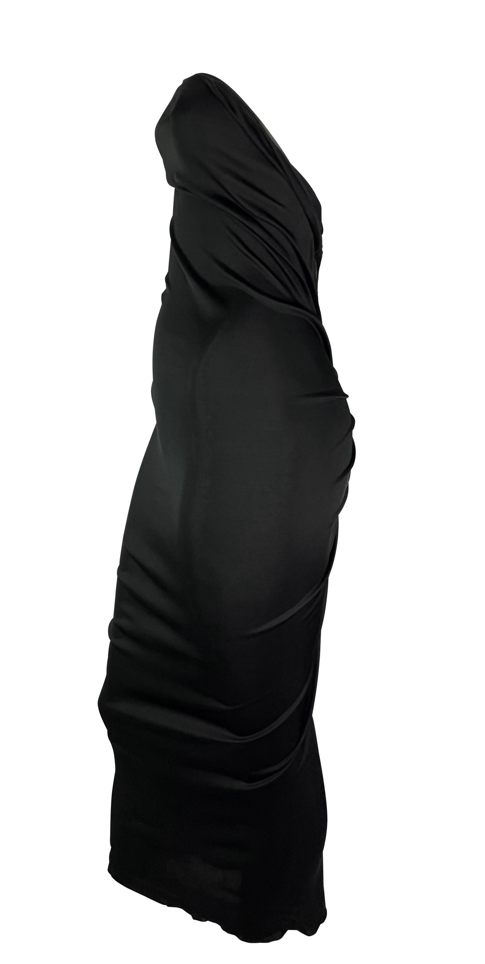 S/S 2001 Yves Saint Laurent by Tom Ford Sheer Black Gold Hook Strapless Dress For Sale 1