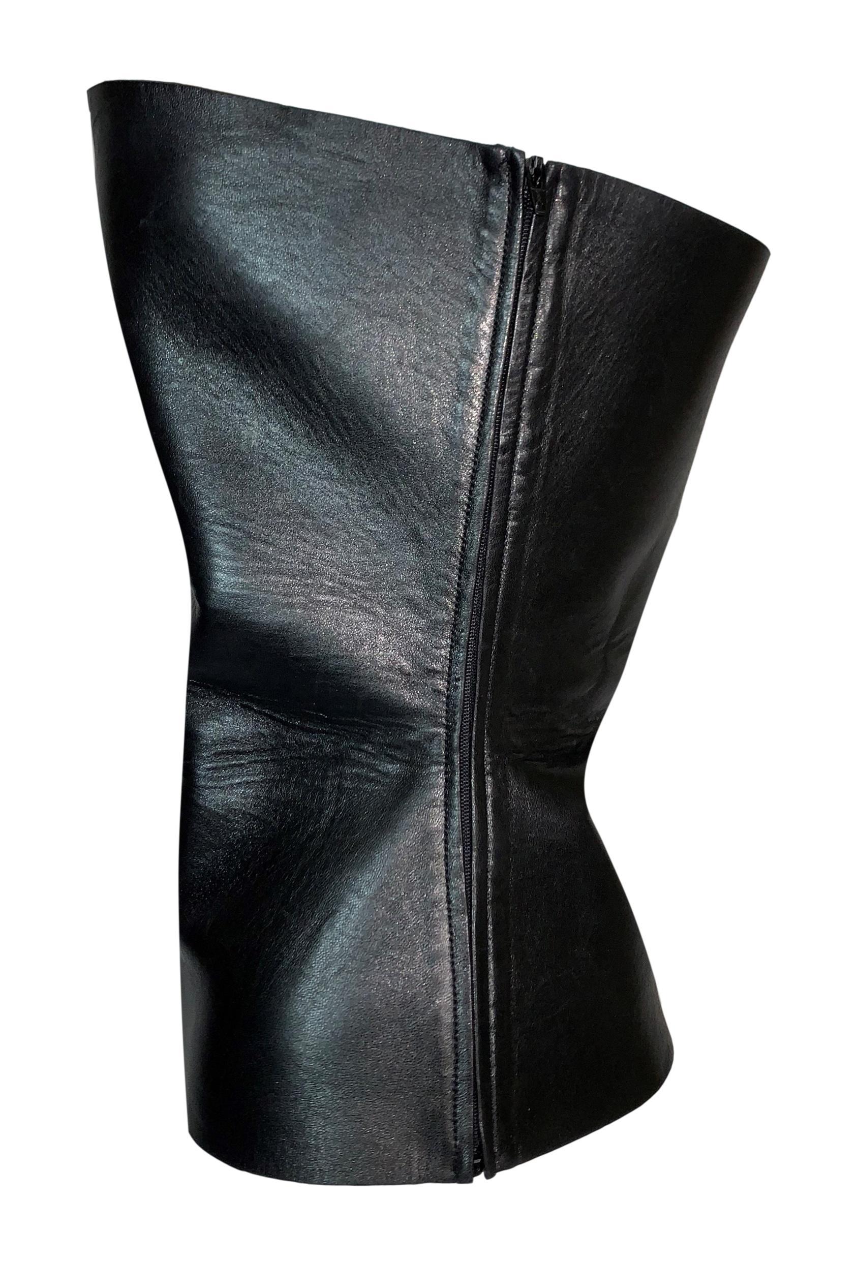 DESIGNER: S/S 2001 Yves Saint Laurent by Tom Ford

Please contact us for more images or information

CONDITION: Good- light wear to leather that is just the usual wear

FABRIC: Leather

COUNTRY: Italy

SIZE: 40

MEASUREMENTS; provided as a courtesy