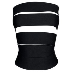 S/S 2001 Yves Saint Laurent Tom Ford Runway Bandage Black Wrap Strap Top Belt S