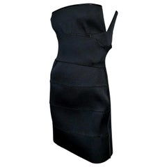 S/S 2001 Yves Saint Laurent Tom Ford Runway Black Bandage Wrap Mini Dress