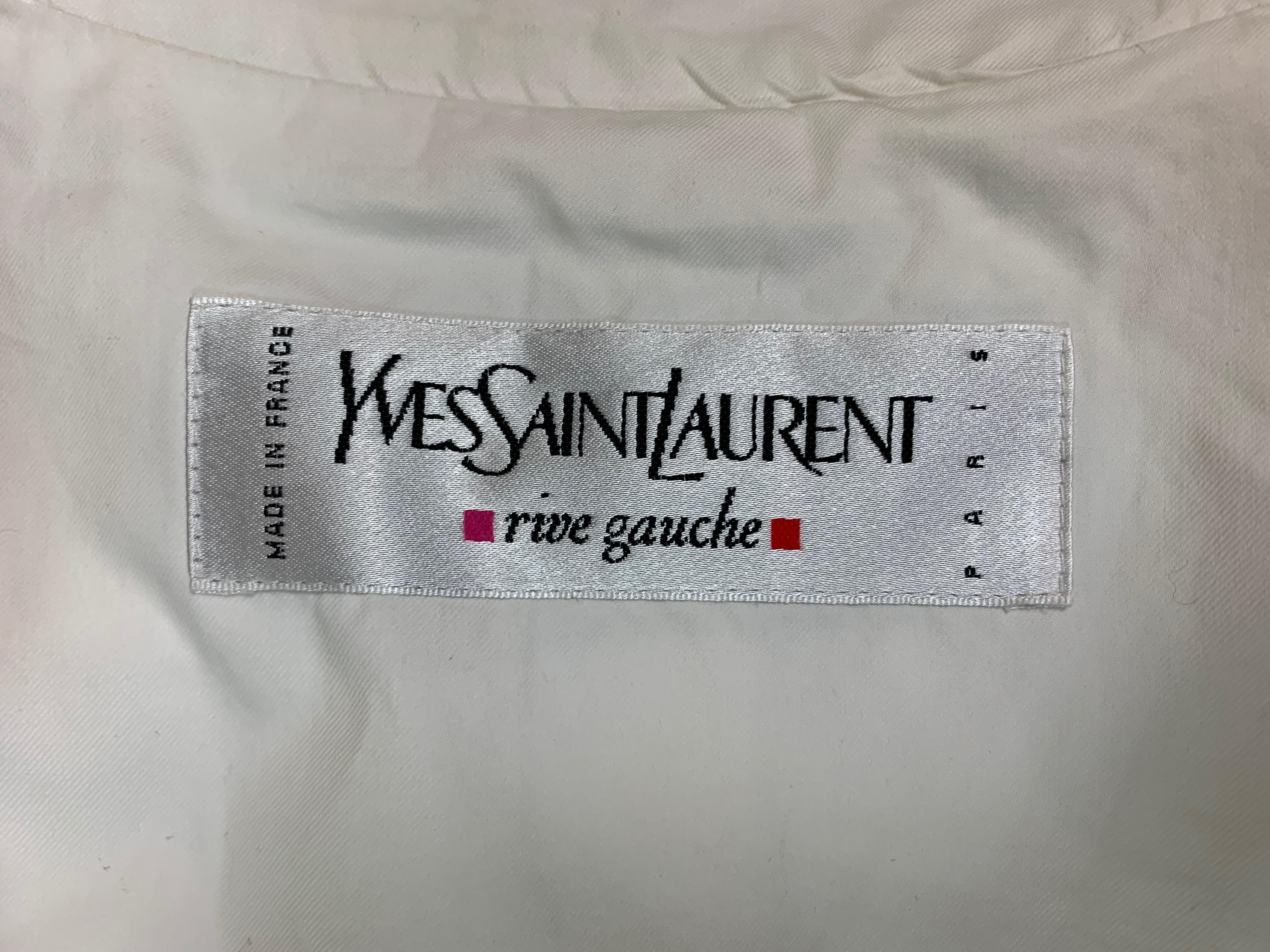 S/S 2001 Yves Saint Laurent Tom Ford White Trench Coat Jacket In Good Condition In Yukon, OK