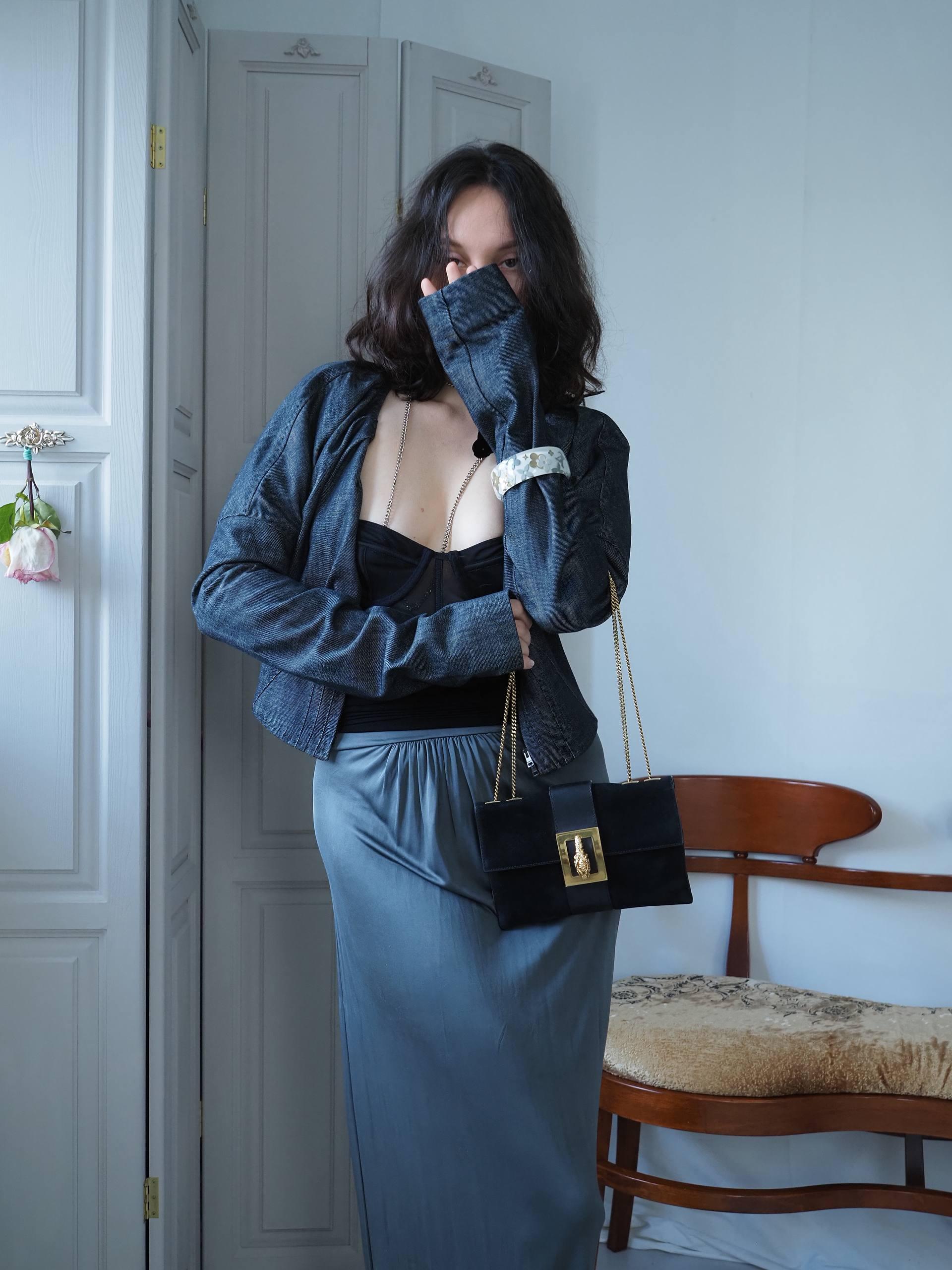 De las mujeres S/S 2002-2003 Gucci by Tom Ford Chaqueta vaquera recortada en venta