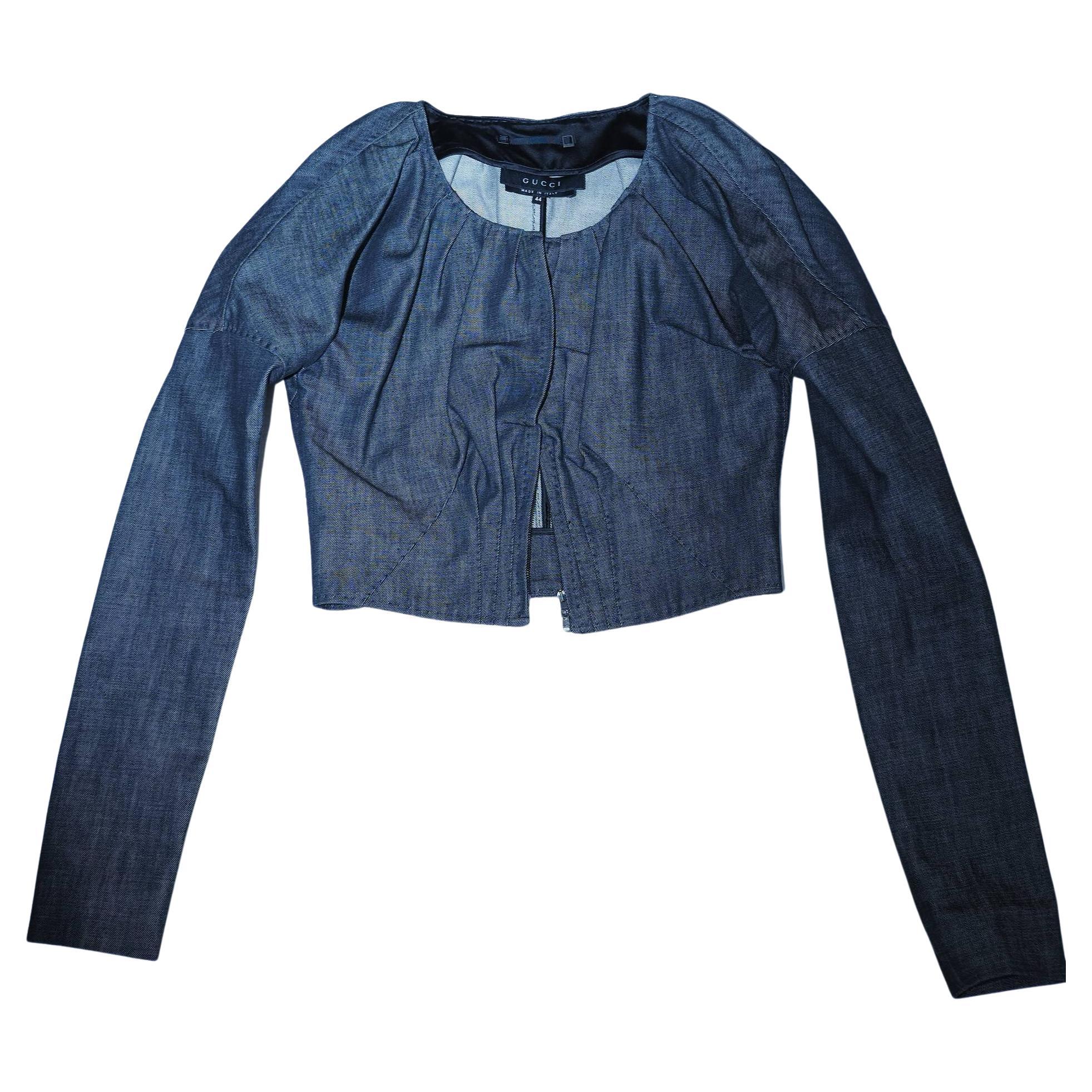 S/S 2002-2003 Gucci by Tom Ford Chaqueta vaquera recortada en venta