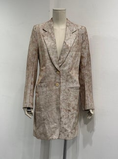 S/S 2002 Ann Demeulemeester distressed cracked leather coat
