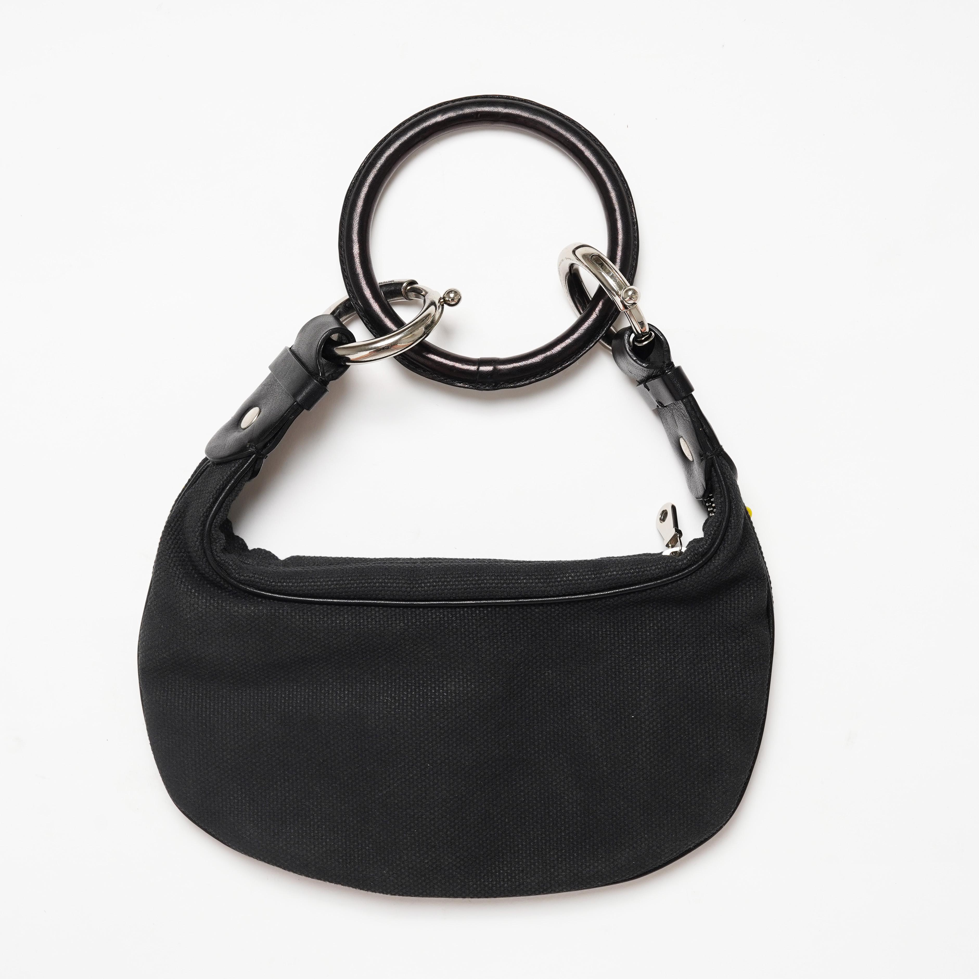 Women's S/S 2002 Chloé by Phoebe Philo Crescent Beaded Bracelet Bag For Sale