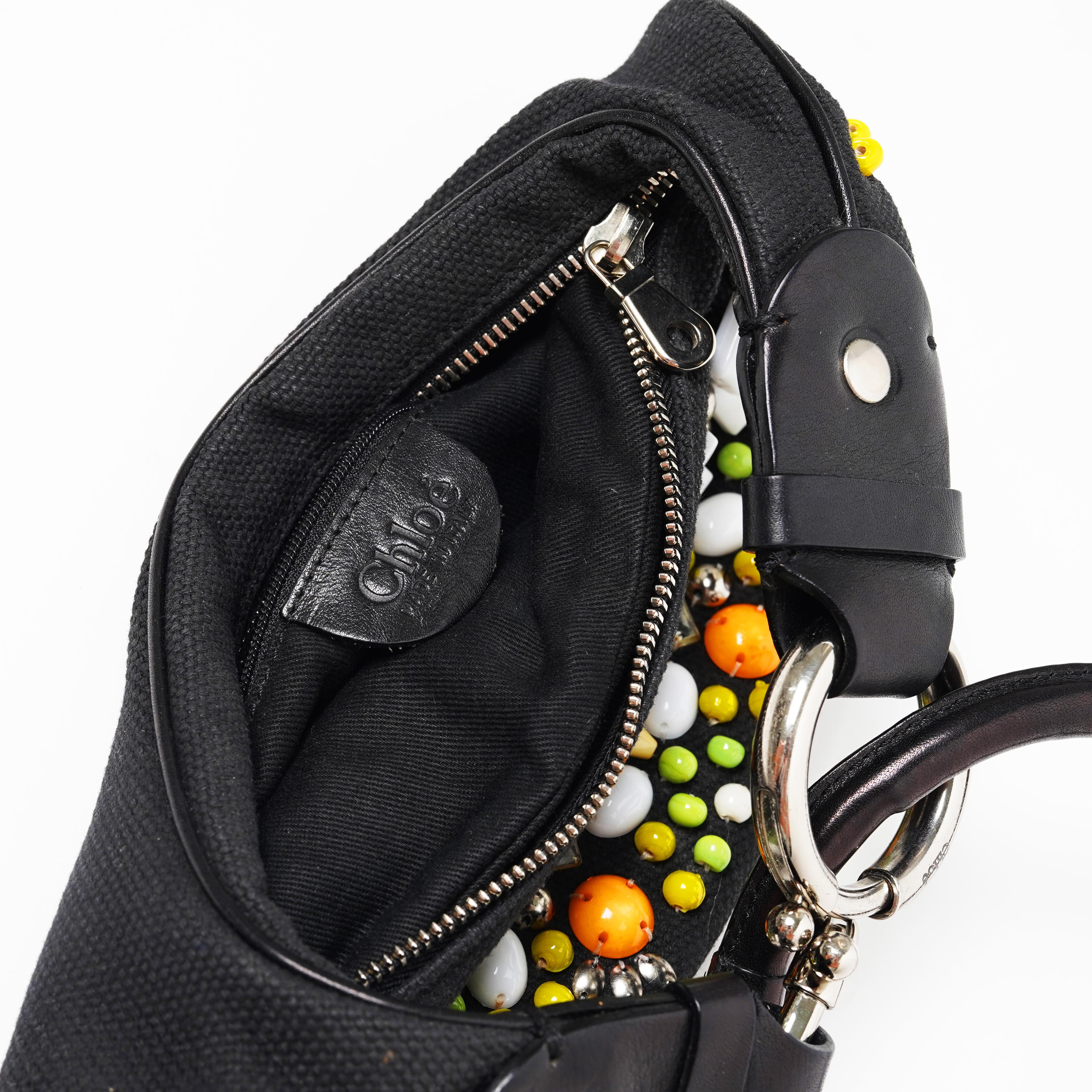 S/S 2002 Chloé by Phoebe Philo Crescent Beaded Bracelet Bag For Sale 1