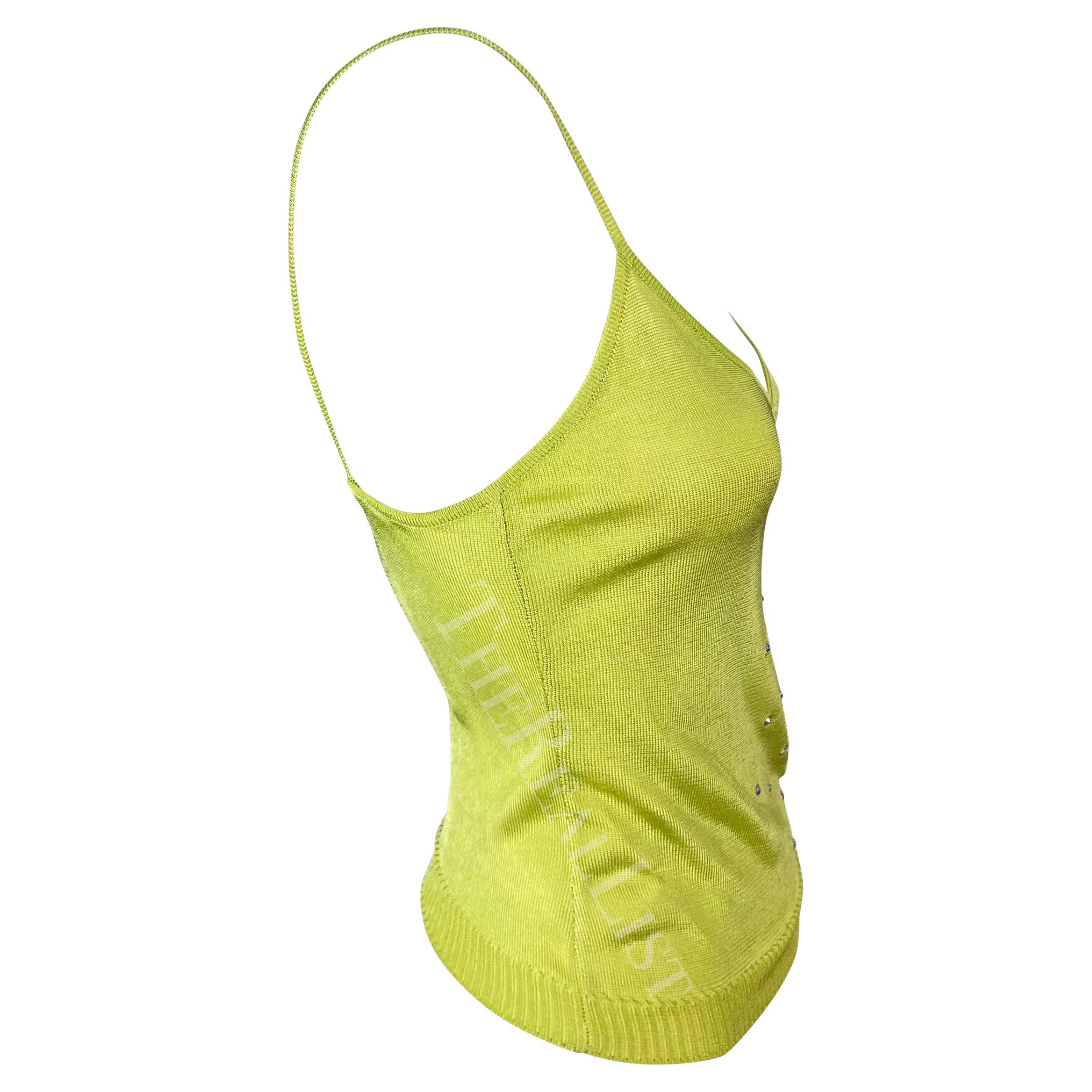 S/S 2002 Christian Dior by John Galliano Butterfly Embellished Knit Tank Top 2