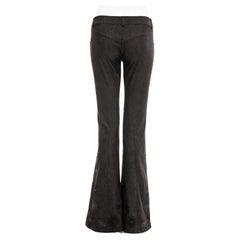 S/S 2002 Christian Dior by John Galliano grey denim embroidered and beaded pants