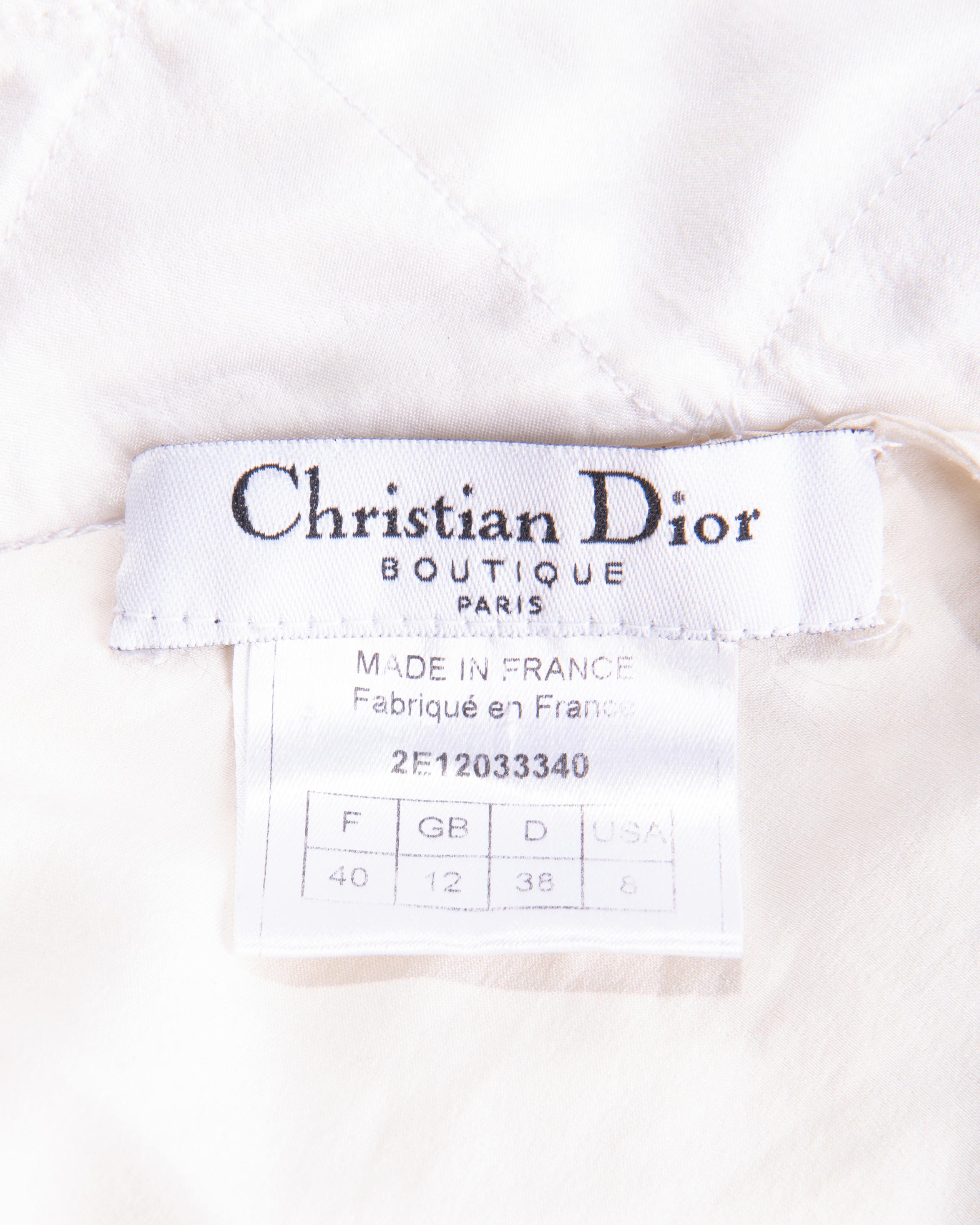 S/S 2002 Christian Dior by John Galliano White Asymmetrical Deconstructed Skirt 7