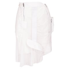S/S 2002 Christian Dior by John Galliano White Asymmetrical Deconstructed Skirt