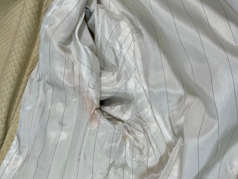 S/S 2002 Christian Dior John Galliano Runway Ivory Python Trench Coat ...