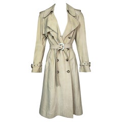 S/S 2002 Christian Dior John Galliano Runway Ivory Python Trench Coat Jacket