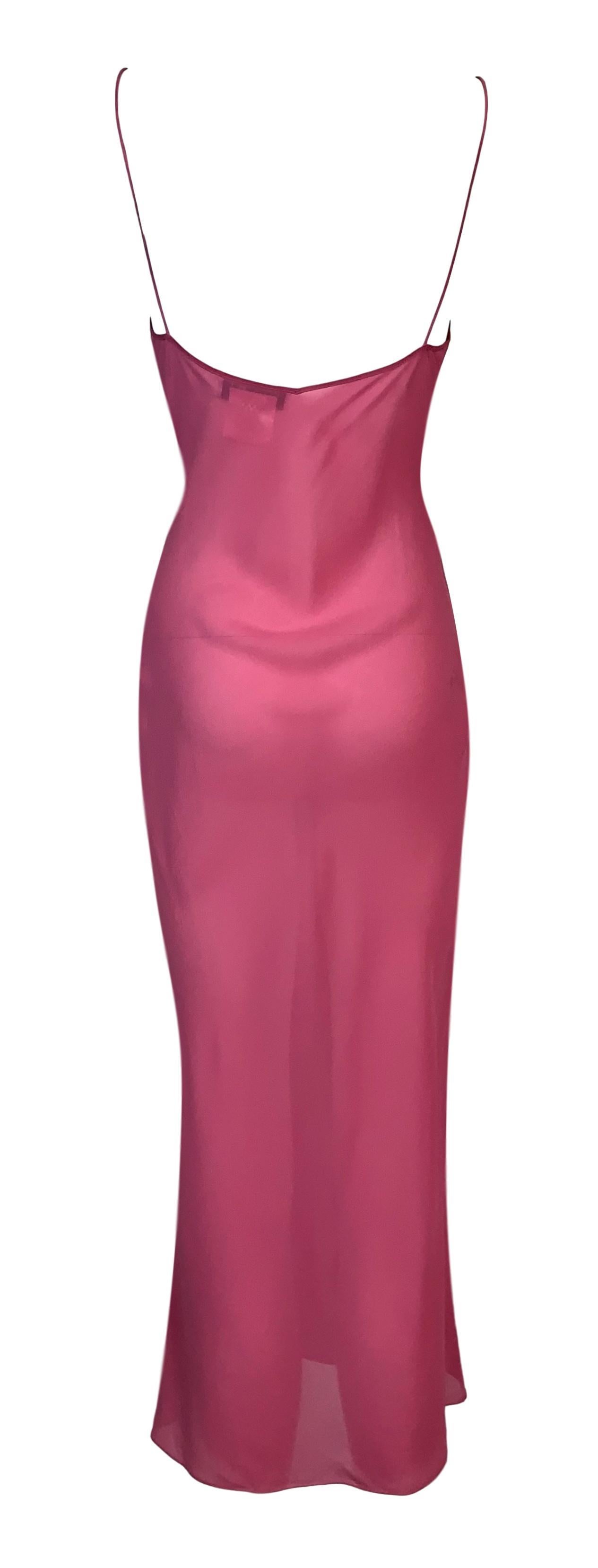 Women's S/S 2002 Christian Dior John Galliano Runway Sheer Pink Hooded 2 Dresses