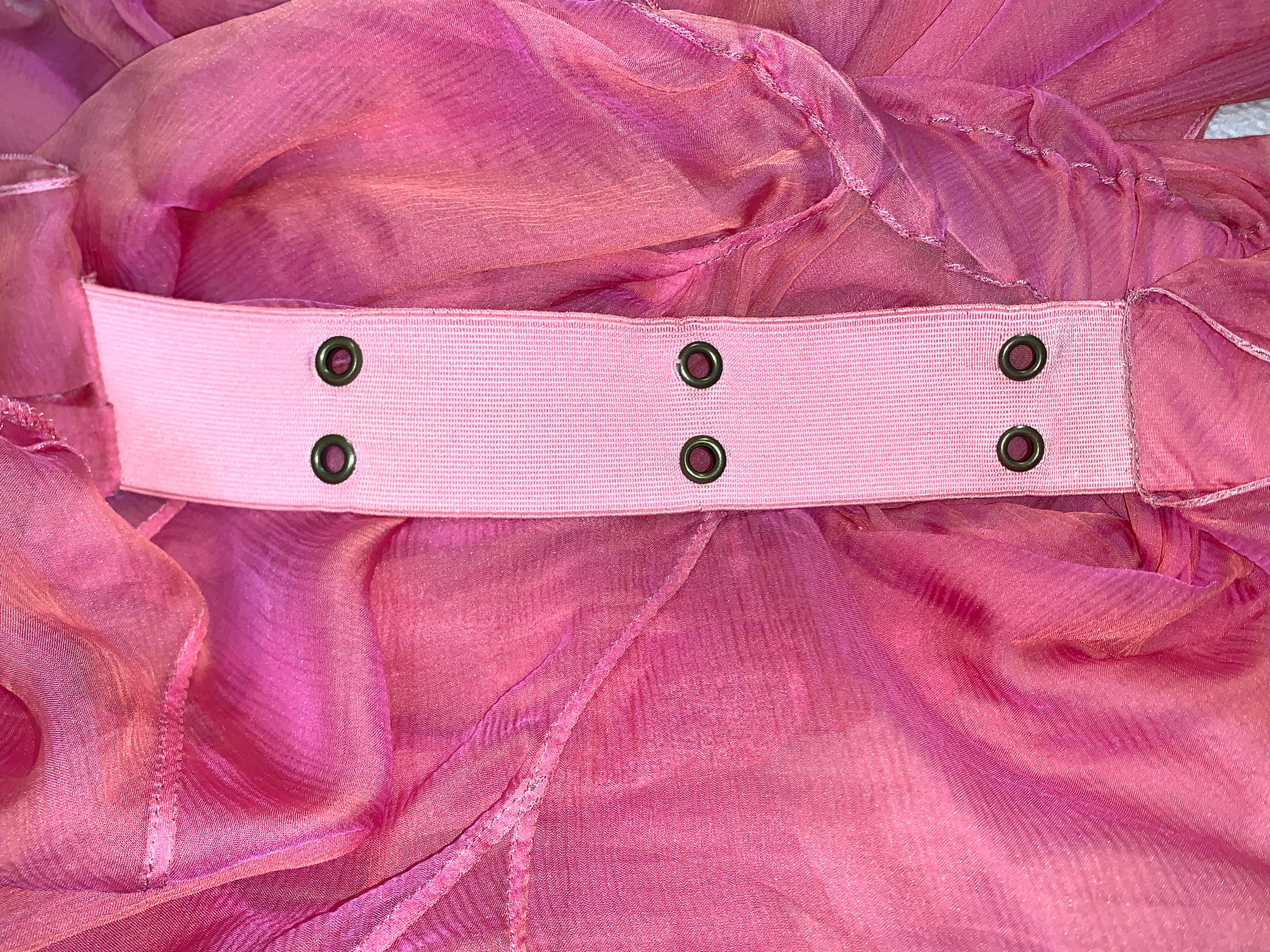 S/S 2002 Christian Dior John Galliano Runway Sheer Pink Hooded 2 Dresses 2